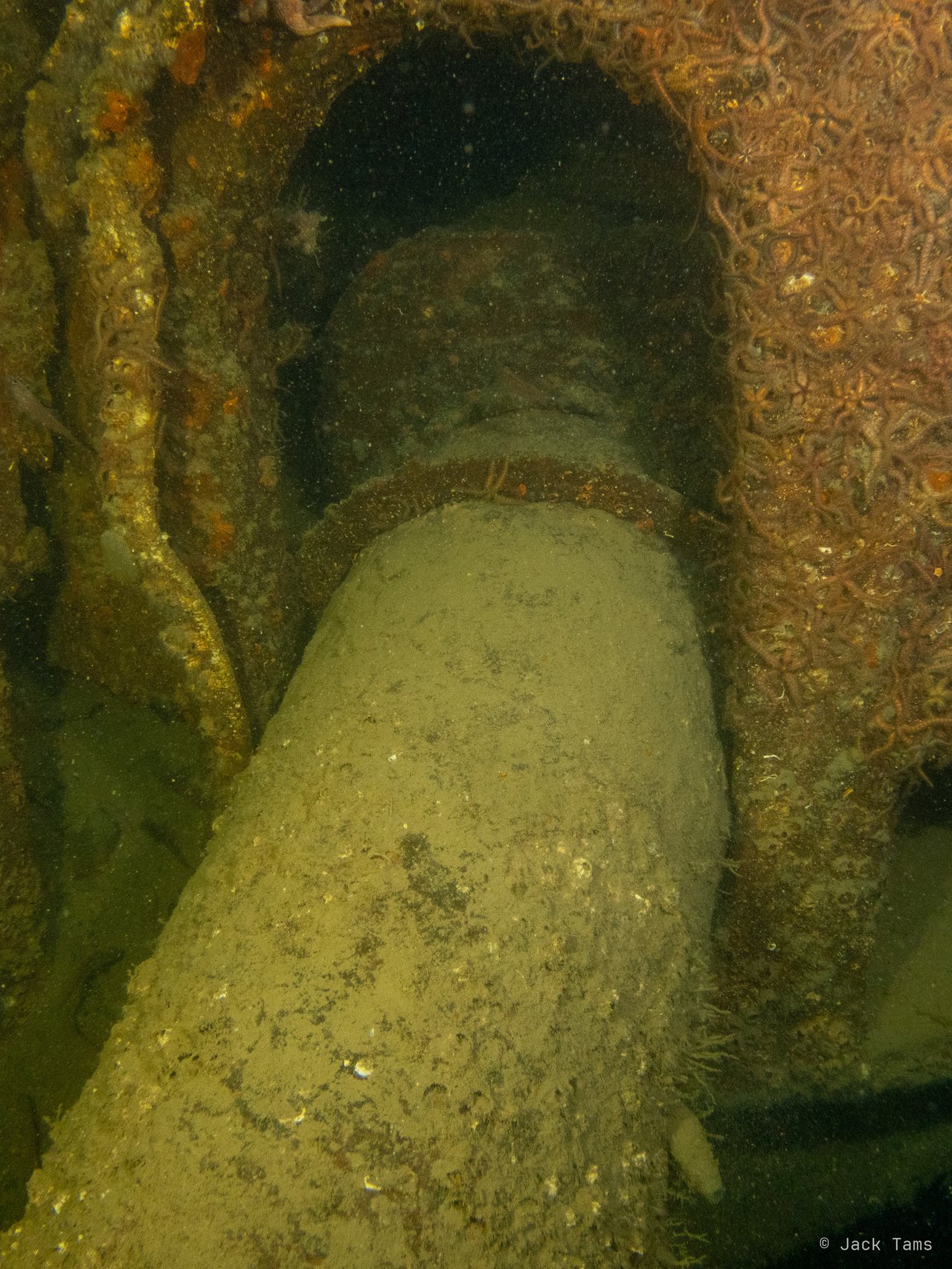 A hatch on the wreck.