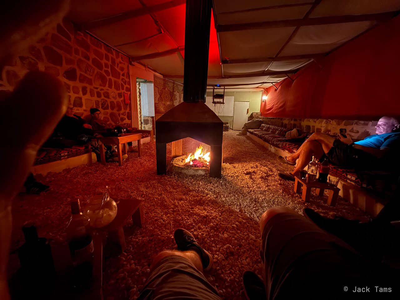 By the fire