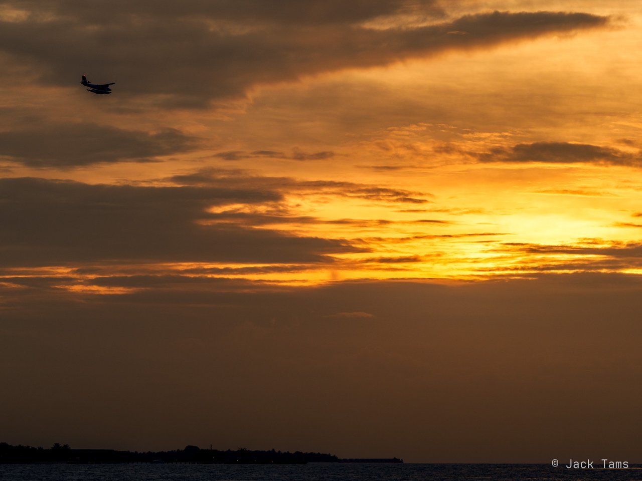 Seaplane sunset