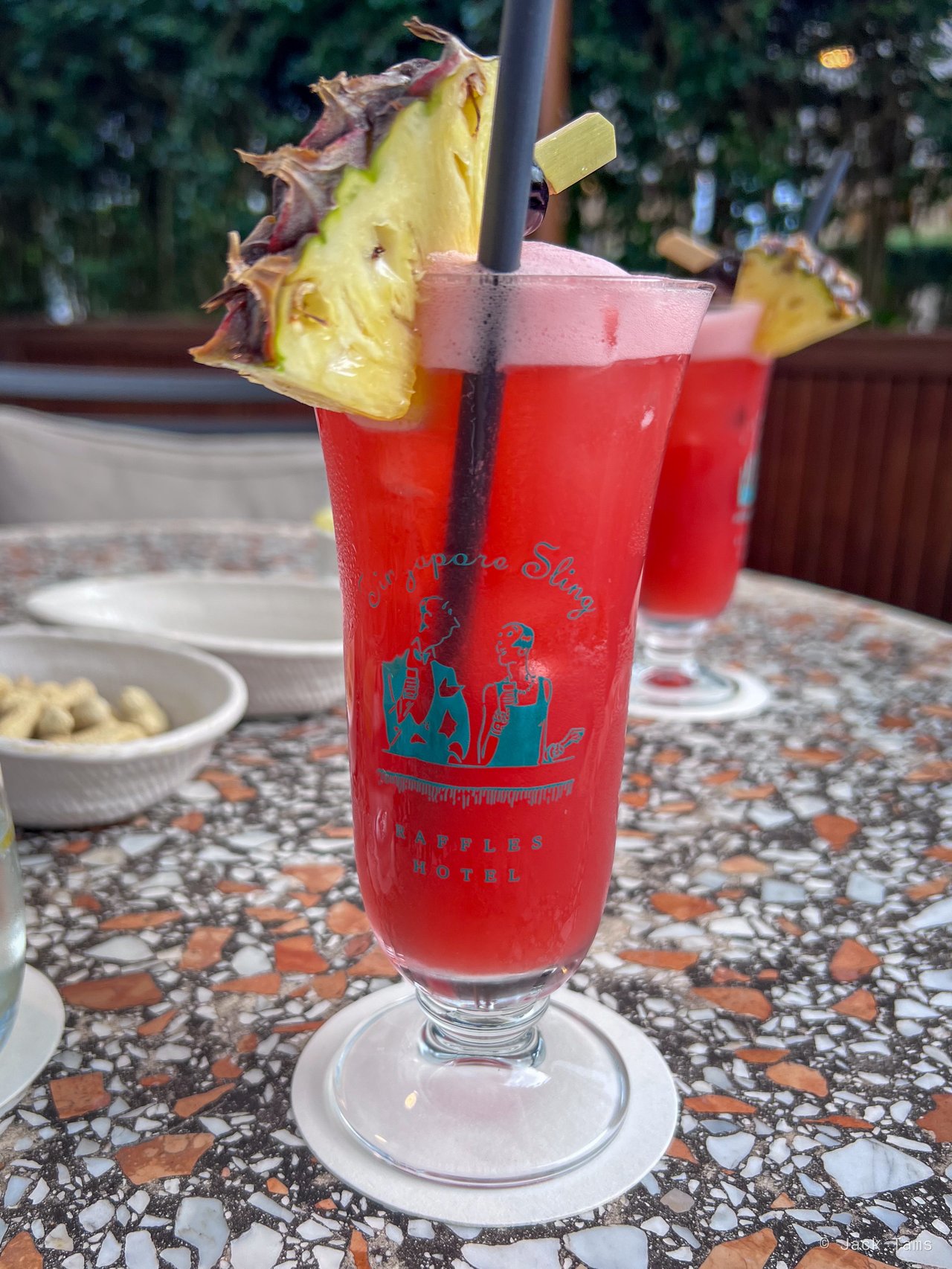 A Singapore Sling at Raffles, where it was invented.
