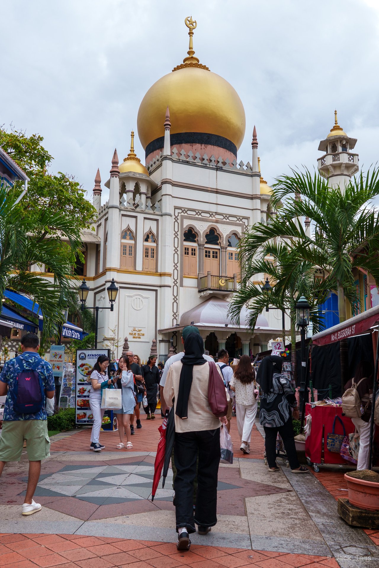 The Sultan Mosque's golden dome over Kampong Glam.