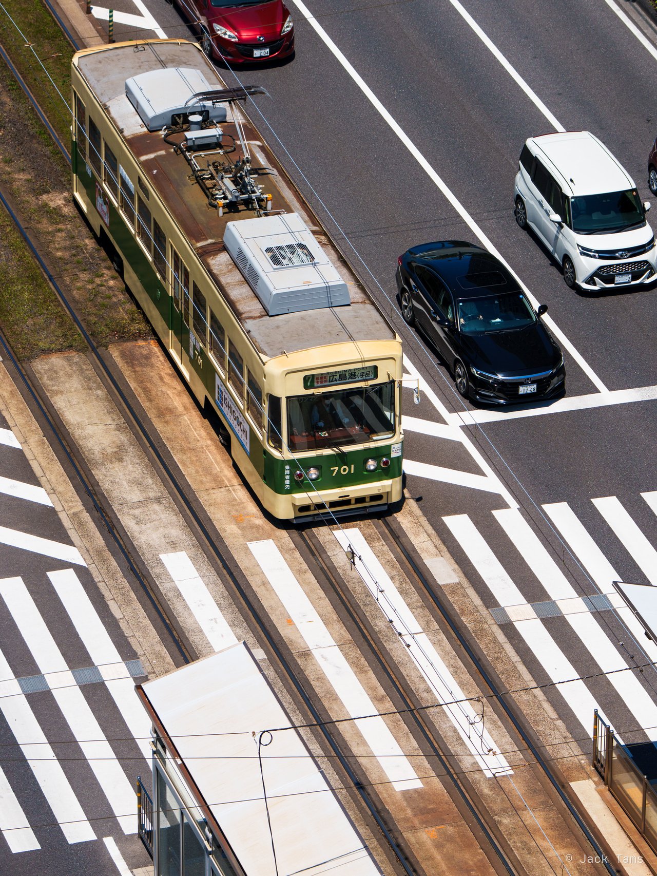Tram from above