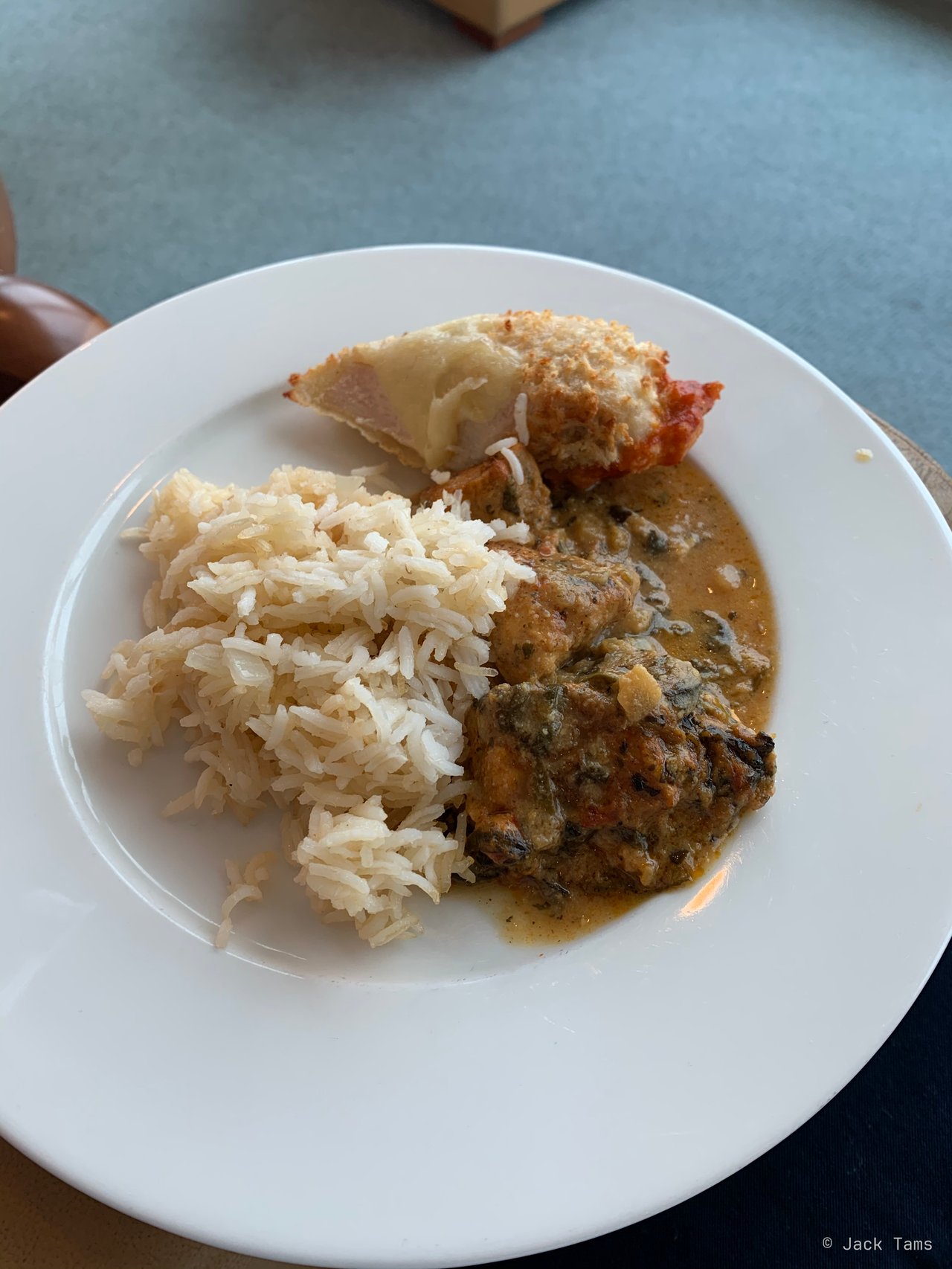 A plate from the buffet in the Emirates lounge at Manchester.