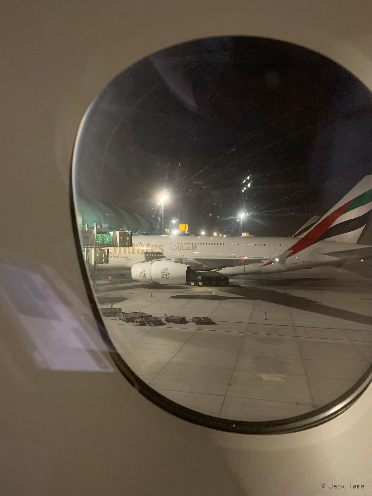 Another Emirates A380 on stand at Dubai.
