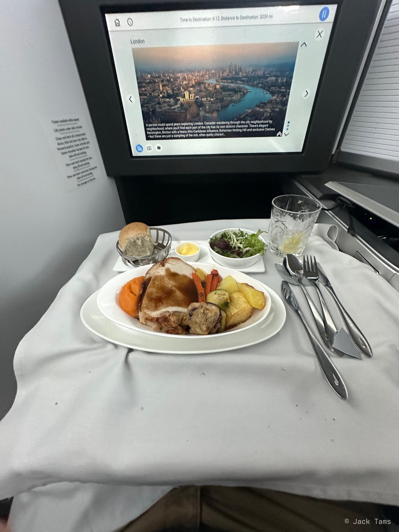 The Thanksgiving special: roast turkey with roast potatoes and carrots.