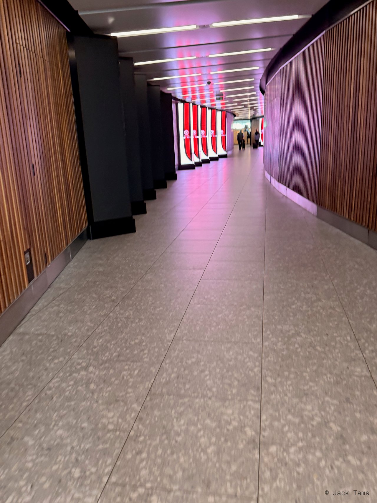 The corridor on from check-in.