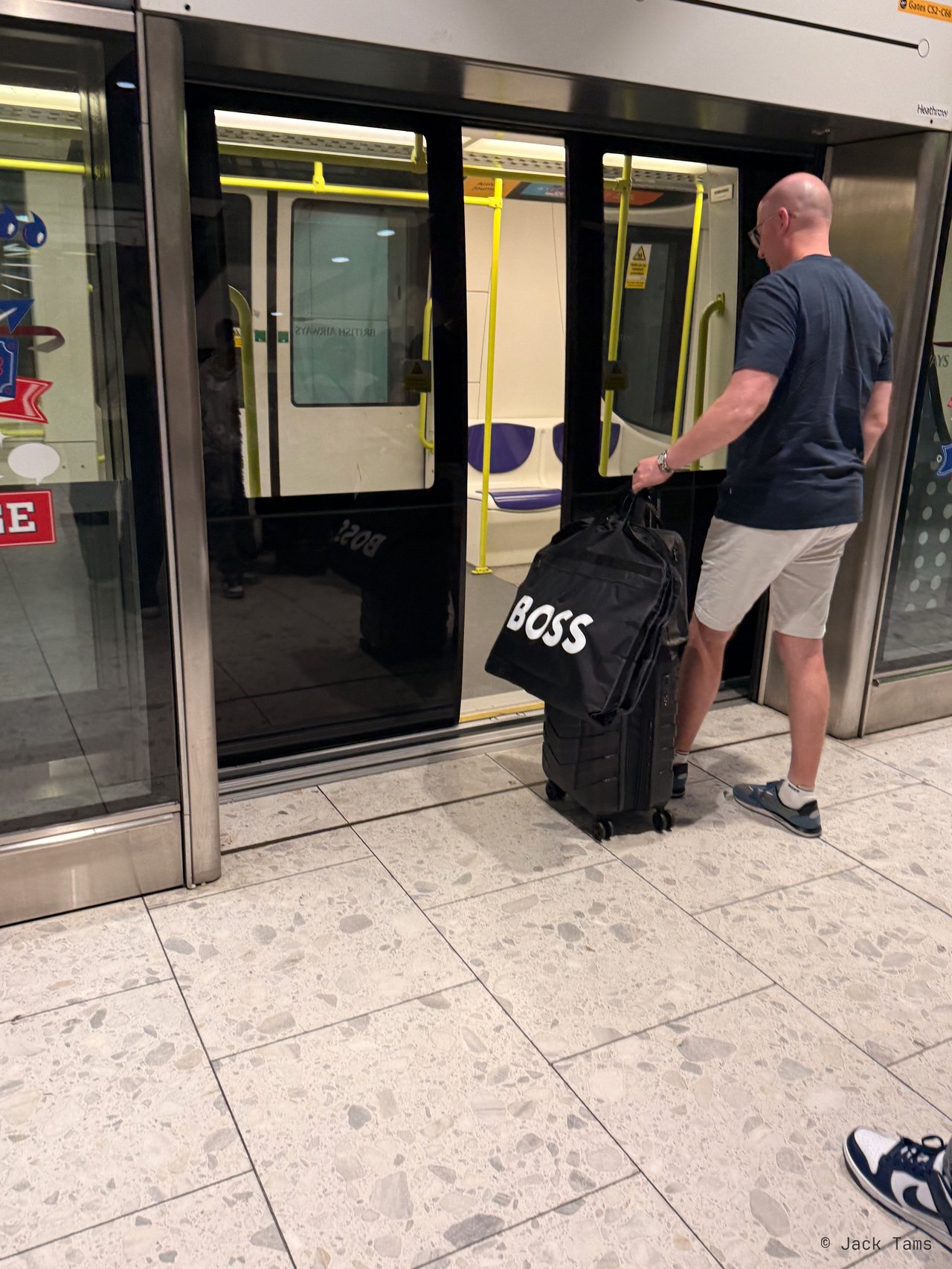 The track transit out to the satellite gates.