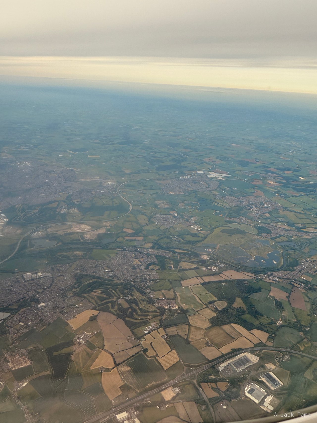 Climbing out over Yorkshire.