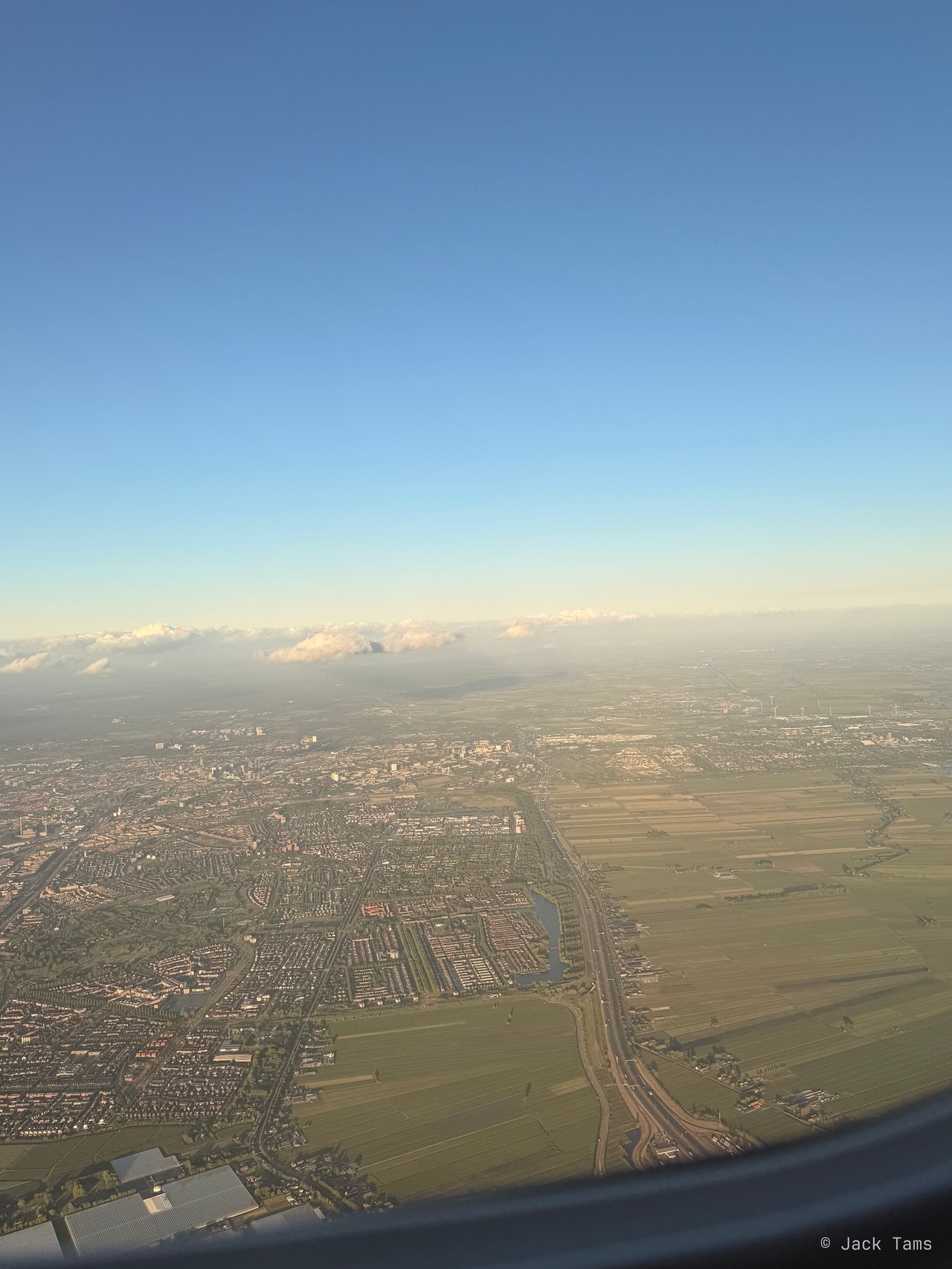 Coming in over the Netherlands.
