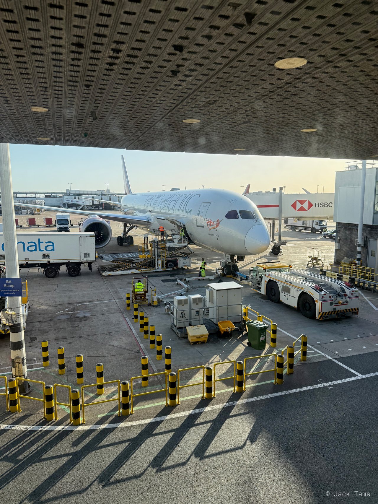 Out of the terminal window at the gate.