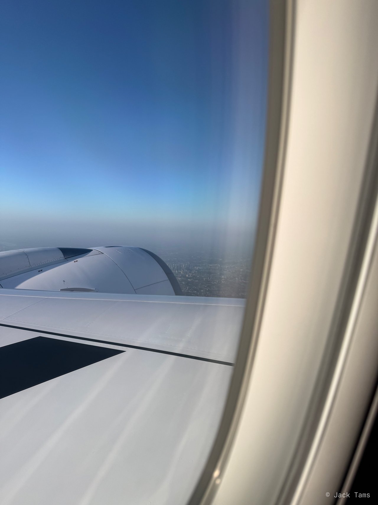 Above the cloud after take-off.