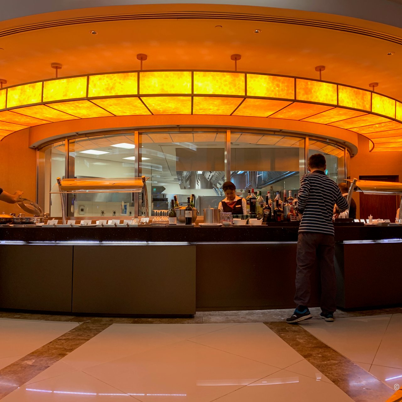 The Emirates First lounge in Dubai, before the next flight.