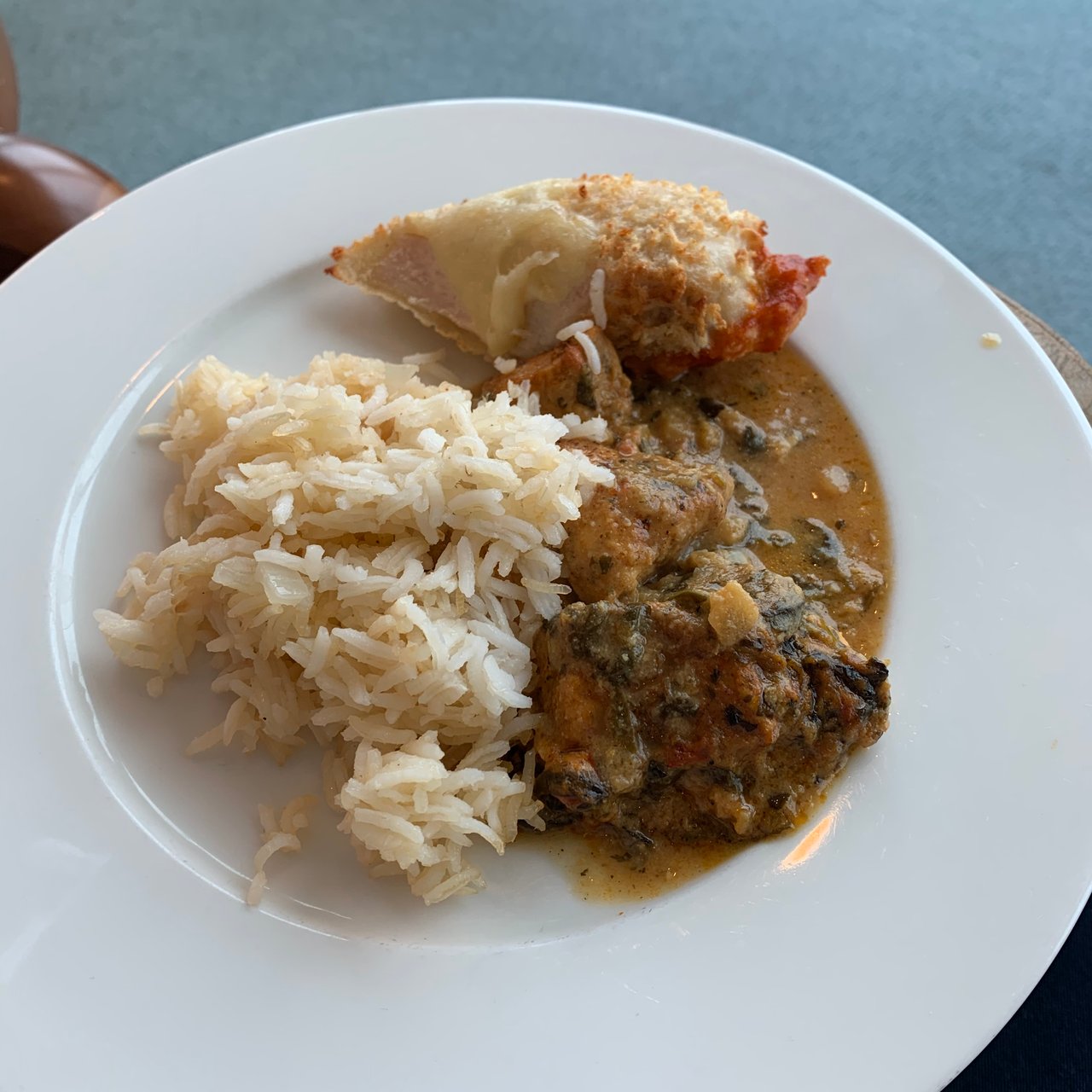 A plate from the buffet in the Emirates lounge at Manchester.