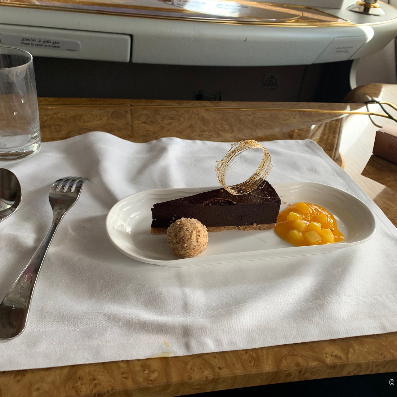 Chocolate cake for dessert.