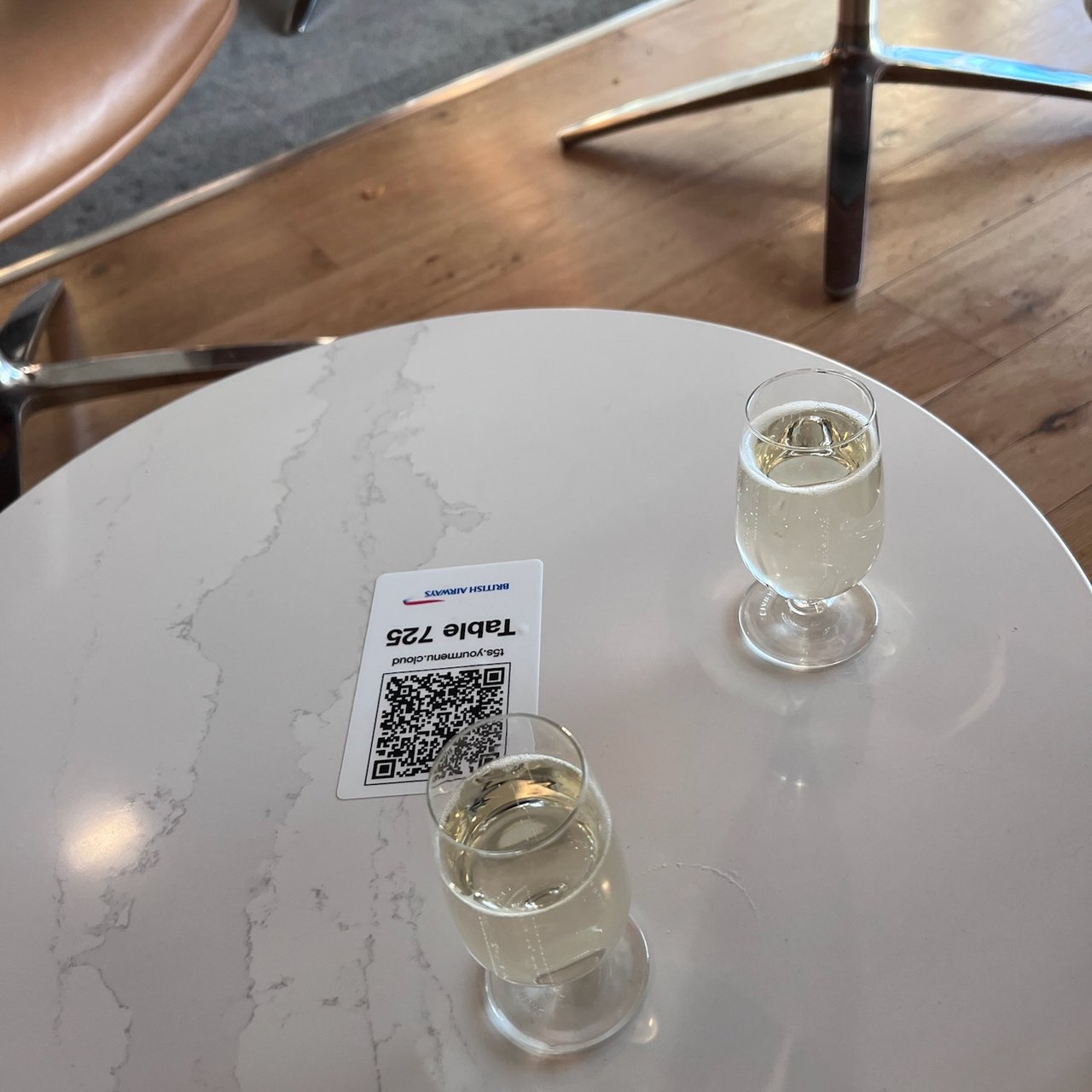 Fizz for two on a lounge table.