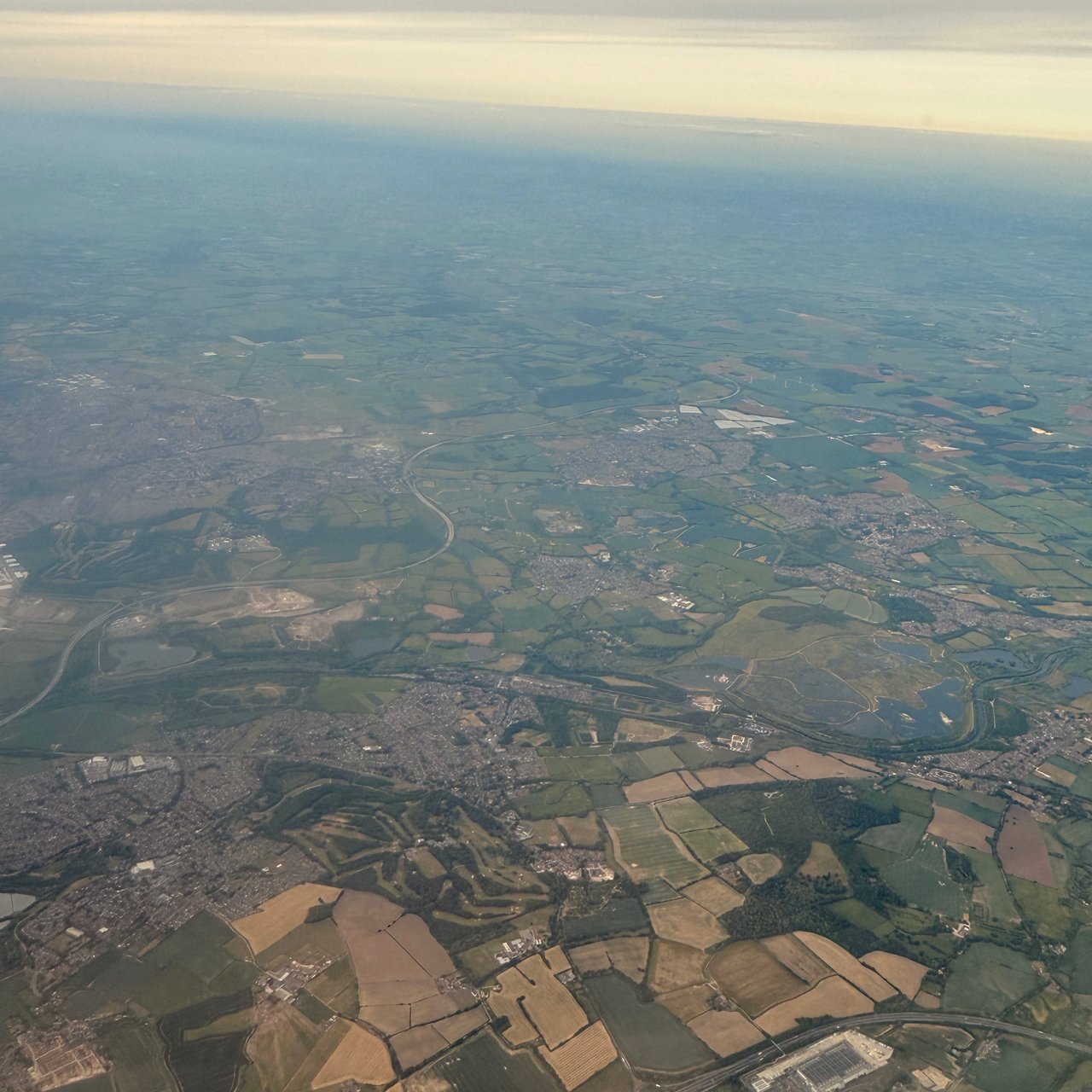 Climbing out over Yorkshire.
