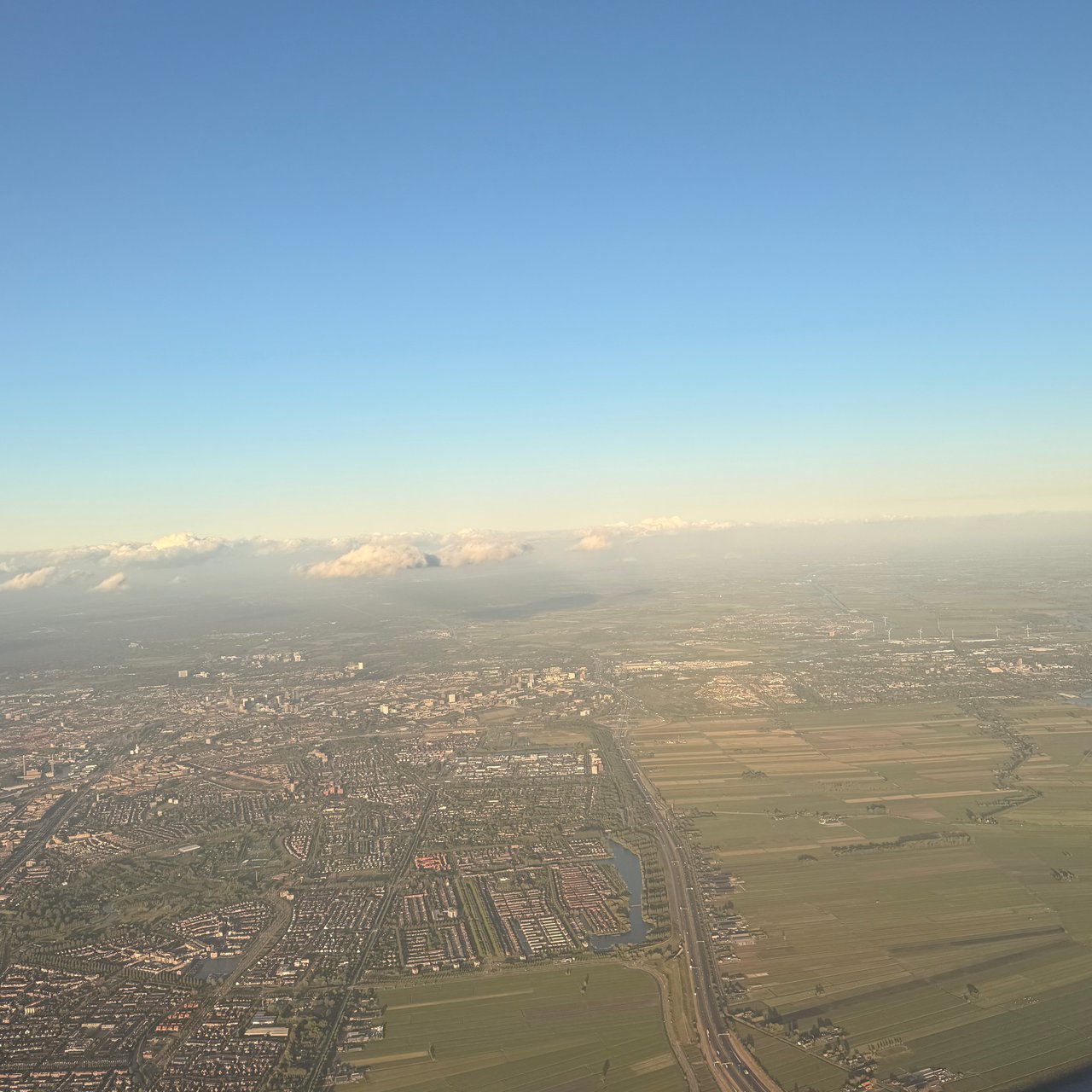 Coming in over the Netherlands.