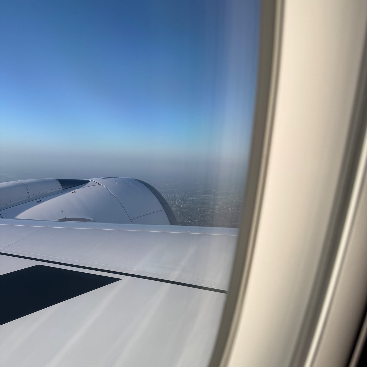 Above the cloud after take-off.