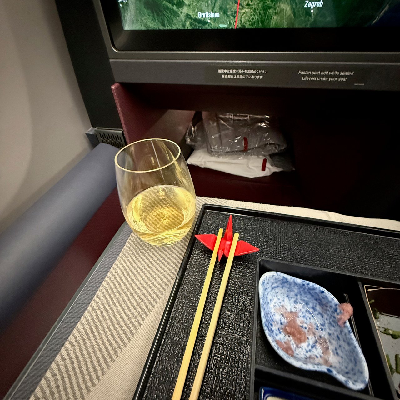 Chopsticks and the next dishes.