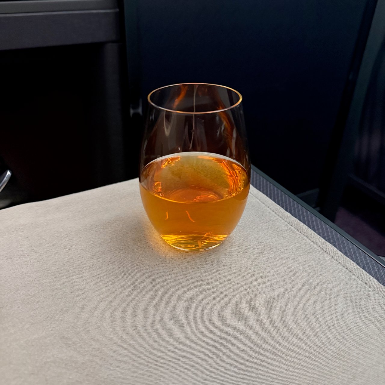 Suntory Hibiki from the bar menu, in a very, very generous pour.