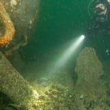 Diver on the wreck