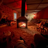 By the fire