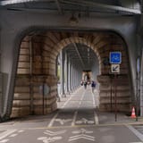Under the viaduct